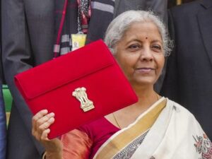 Finance Minister presenting Union Budget 2026
